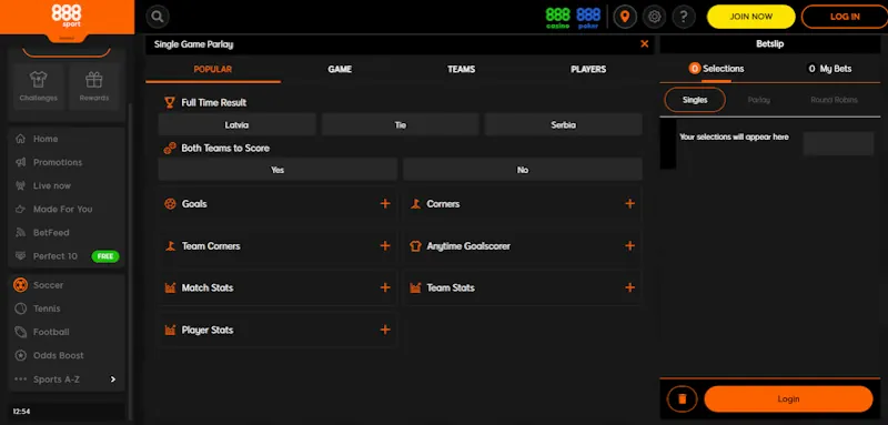 88sport Features screenshot