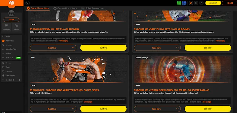 888sport Ongoing Bonus screenshot