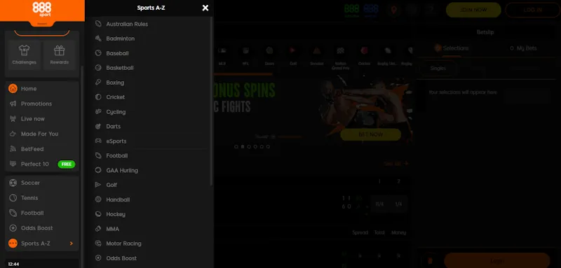 888sport sport screenshot