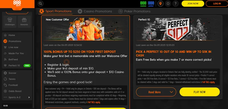 888sport Welcome Bonus screenshot