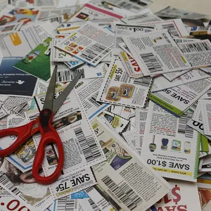 A pile of paper coupons