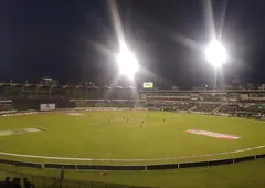Sher-e-Bangla stadium under floodlights