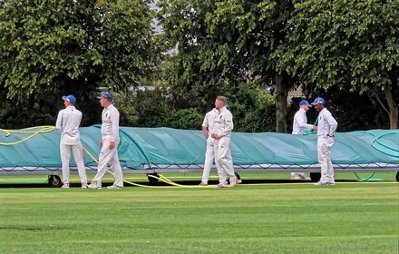 Covers on a cricket pitch