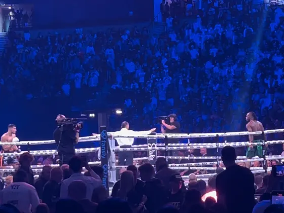 Two boxers in the ring