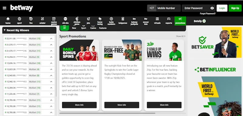 betway ongoing bonus screenshot